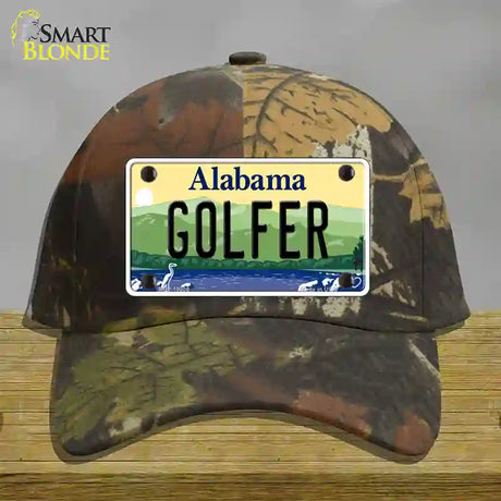 Golfer Alabama Novelty License Plate Hat Cotton / Camoflauge