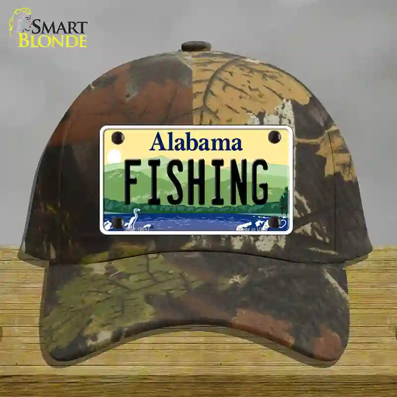 Fishing Alabama Novelty License Plate Hat Cotton / Camoflauge