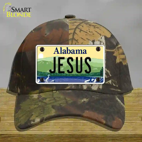 Jesus Alabama Novelty License Plate Hat Cotton / Camoflauge