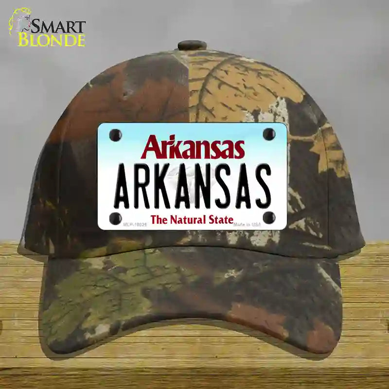 Arkansas Diamond Novelty License Plate Hat Cotton / Camoflauge