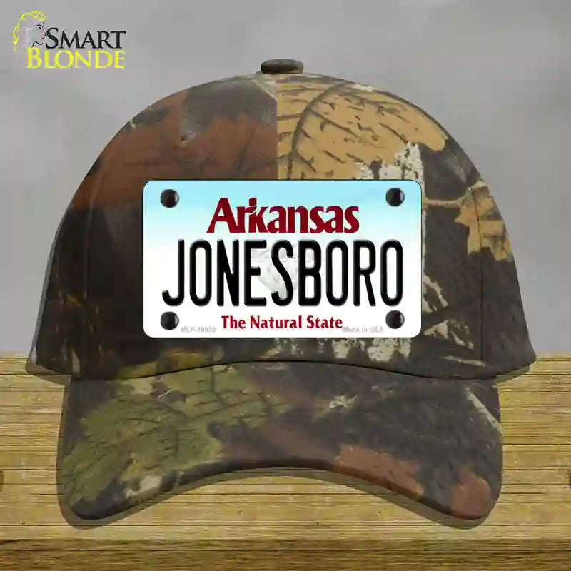 Jonesboro Arkansas Novelty License Plate Hat Cotton / Camoflauge