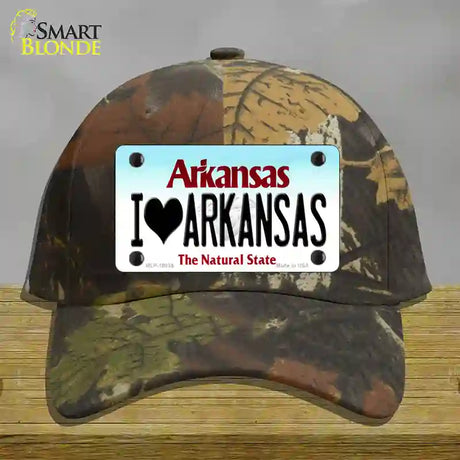 I Love Arkansas Novelty License Plate Hat Cotton / Camoflauge