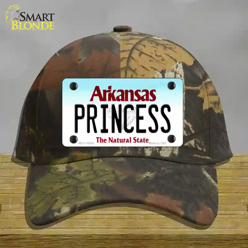 Princess Arkansas Novelty License Plate Hat Cotton / Camoflauge