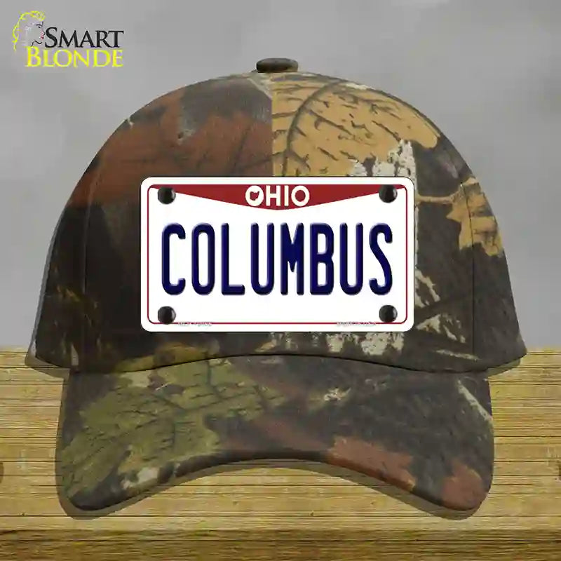 Columbus Ohio Novelty License Plate Hat Cotton / Camoflauge