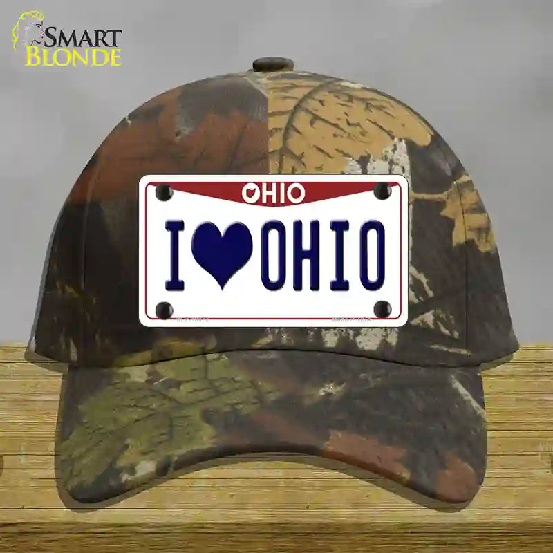 I Love Ohio Novelty License Plate Hat Cotton / Camoflauge