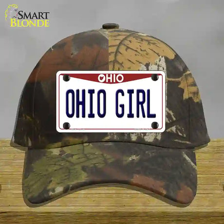 Ohio Girl Ohio Novelty License Plate Hat Cotton / Camoflauge