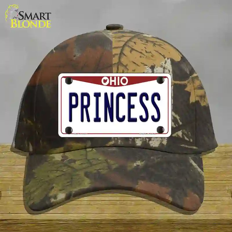 Princess Ohio Novelty License Plate Hat Cotton / Camoflauge