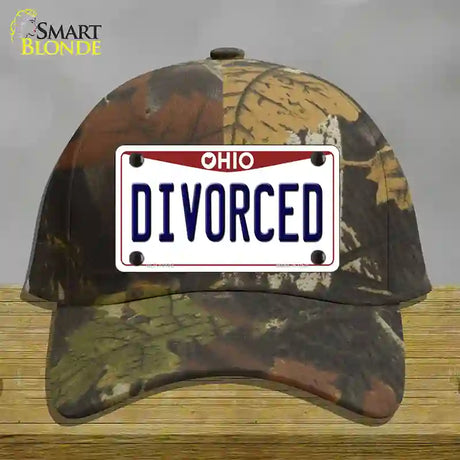 Divorced Ohio Novelty License Plate Hat Cotton / Camoflauge