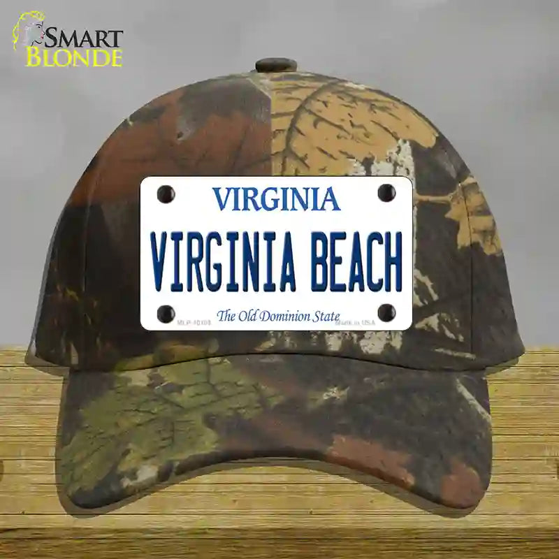 Virginia Beach Virginia Novelty License Plate Hat Cotton / Camoflauge