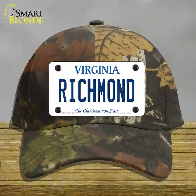 Richmond Virginia Novelty License Plate Hat Cotton / Camoflauge