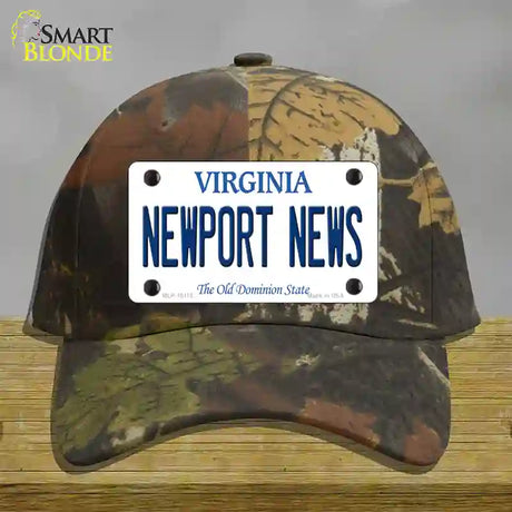 Newport News Virginia Novelty License Plate Hat Cotton / Camoflauge