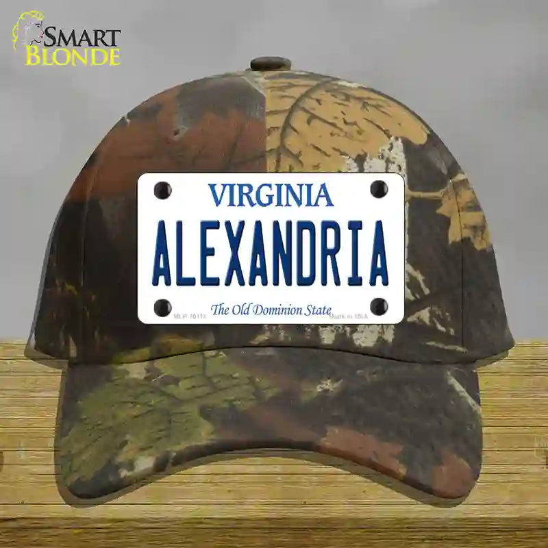 Alexandria Virginia Novelty License Plate Hat Cotton / Camoflauge