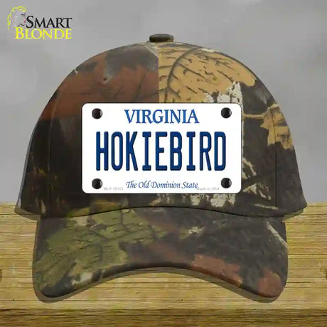 Hokiebird Virginia Novelty License Plate Hat Cotton / Camoflauge