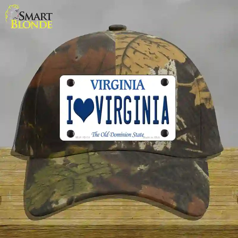 I Love Virginia Novelty License Plate Hat Cotton / Camoflauge