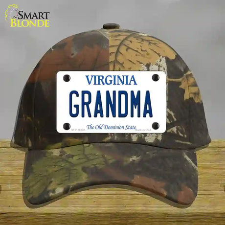 Grandma Virginia Novelty License Plate Hat Cotton / Camoflauge