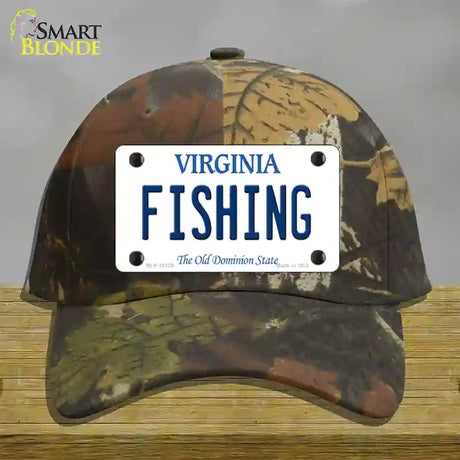 Fishing Virginia Novelty License Plate Hat Cotton / Camoflauge