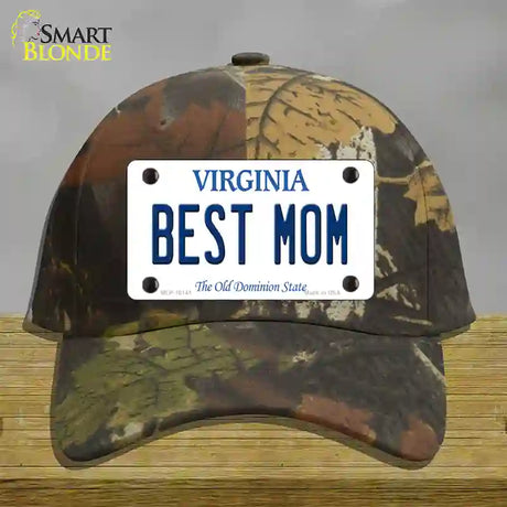 Best Mom Virginia Novelty License Plate Hat Cotton / Camoflauge