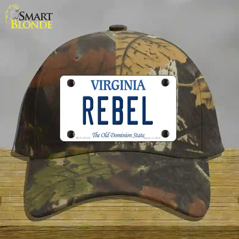 Rebel Virginia Novelty License Plate Hat Cotton / Camoflauge