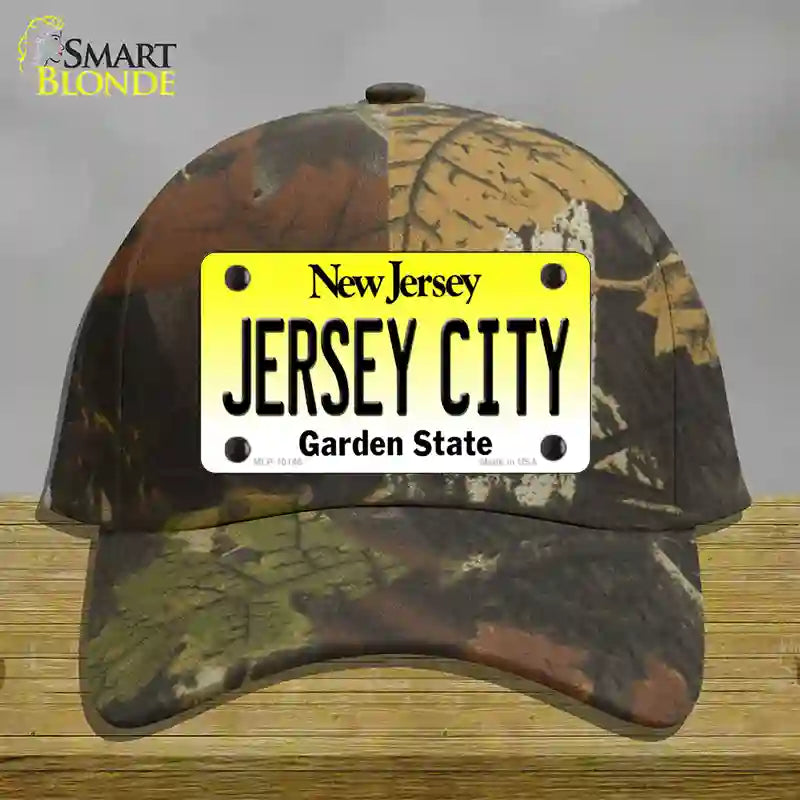 Jersey City New Jersey Novelty License Plate Hat Cotton / Camoflauge