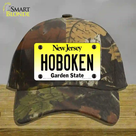 Hoboken New Jersey Novelty License Plate Hat Cotton / Camoflauge