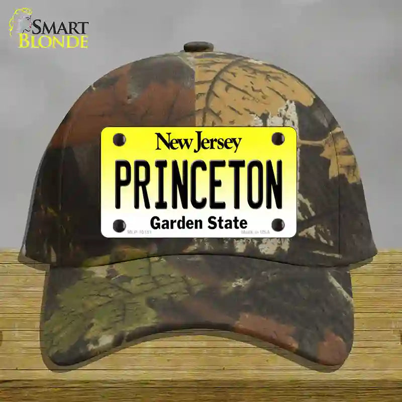 Princeton New Jersey Novelty License Plate Hat Cotton / Camoflauge