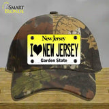 I Love New Jersey Novelty License Plate Hat Cotton / Camoflauge