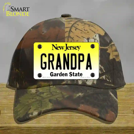 Grandpa New Jersey Novelty License Plate Hat Cotton / Camoflauge