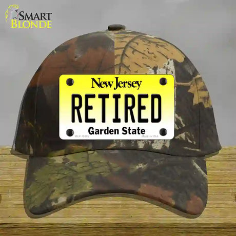 Retired New Jersey Novelty License Plate Hat Cotton / Camoflauge