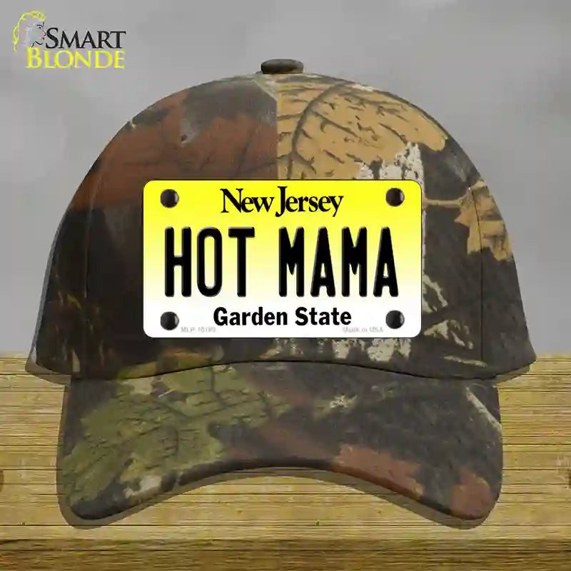 Hot Mama New Jersey Novelty License Plate Hat Cotton / Camoflauge