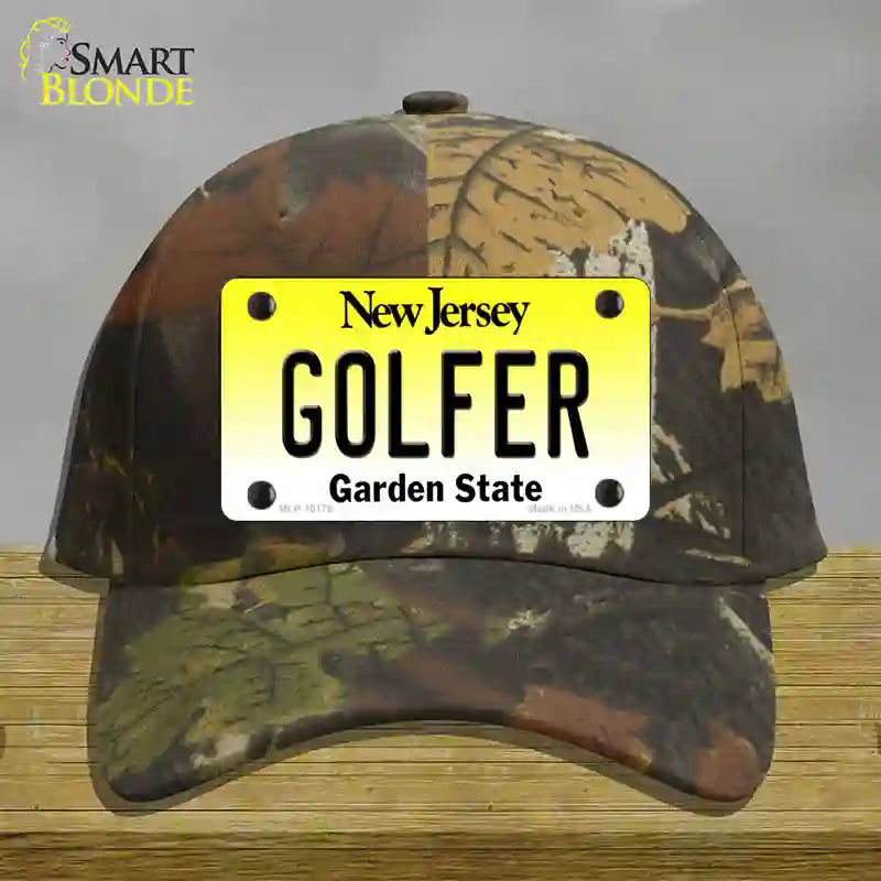 Golfer New Jersey Novelty License Plate Hat Cotton / Camoflauge