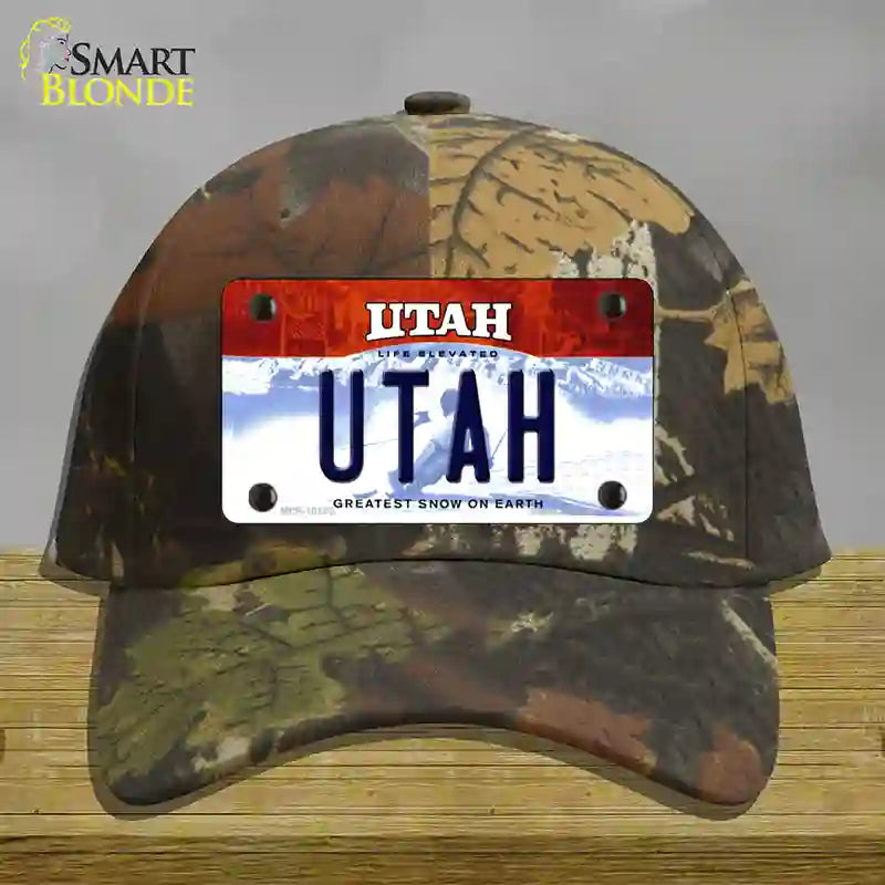 Utah Life Elevated Novelty License Plate Hat Cotton / Camoflauge