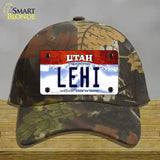 Lehi Utah Novelty License Plate Hat Cotton / Camoflauge