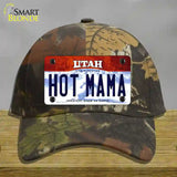 Hot Mama Utah Novelty License Plate Hat Cotton / Camoflauge