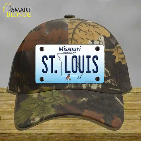 St Louis Missouri Novelty License Plate Hat Cotton / Camoflauge