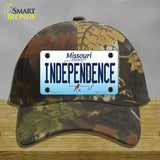 Independence Missouri Novelty License Plate Hat Cotton / Camoflauge