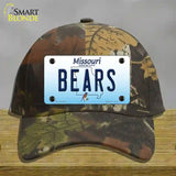 Bears Missouri Novelty License Plate Hat Cotton / Camoflauge