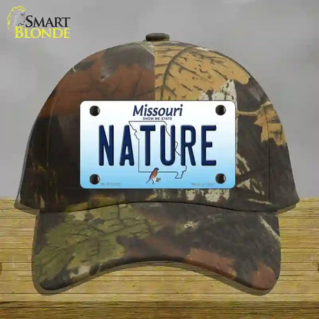 Nature Missouri Novelty License Plate Hat Cotton / Camoflauge