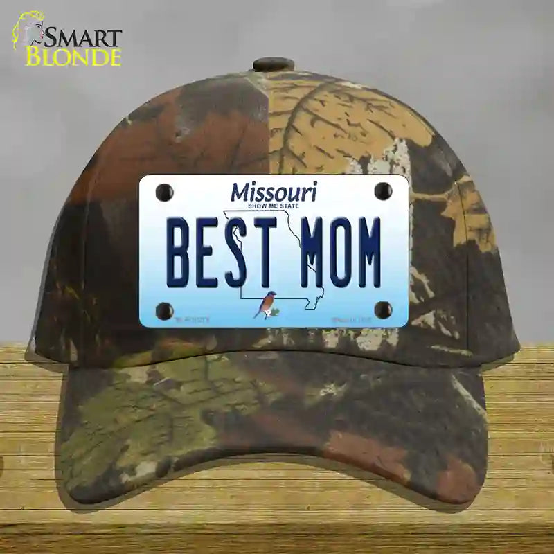 Best Mom Missouri Novelty License Plate Hat Cotton / Camoflauge