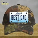 Best Dad Missouri Novelty License Plate Hat Cotton / Camoflauge