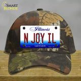 N Joy IL Illinois Novelty License Plate Hat Cotton / Camoflauge