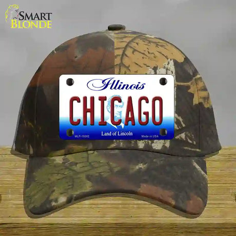 Chicago Illinois Novelty License Plate Hat Cotton / Camoflauge