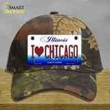 I Love Chicago Illinois Novelty License Plate Hat Cotton / Camoflauge