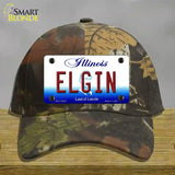 Elgin Illinois Novelty License Plate Hat Cotton / Camoflauge