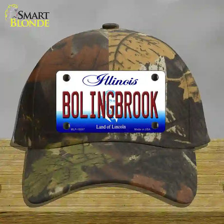 Bolingbrook Illinois Novelty License Plate Hat Cotton / Camoflauge