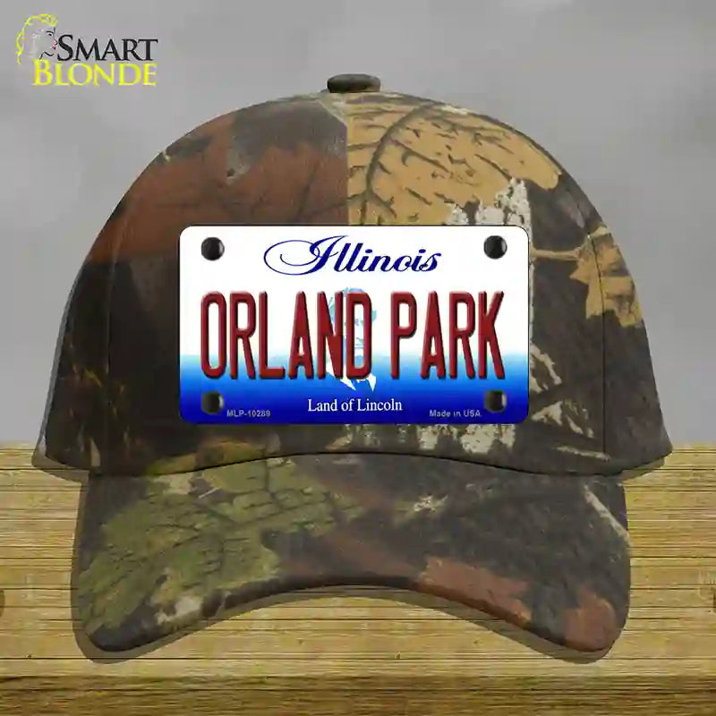 Orland Park Illinois Novelty License Plate Hat Cotton / Camoflauge