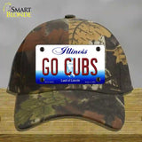 Go Cubs Illinois Novelty License Plate Hat Cotton / Camoflauge