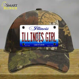 Illinois Girl Illinois Novelty License Plate Hat Cotton / Camoflauge