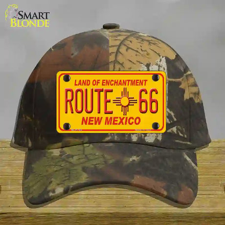 Route 66 New Mexico Novelty License Plate Hat Cotton / Camoflauge