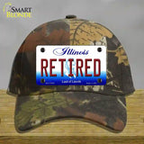 Retired Illinois Novelty License Plate Hat Cotton / Camoflauge