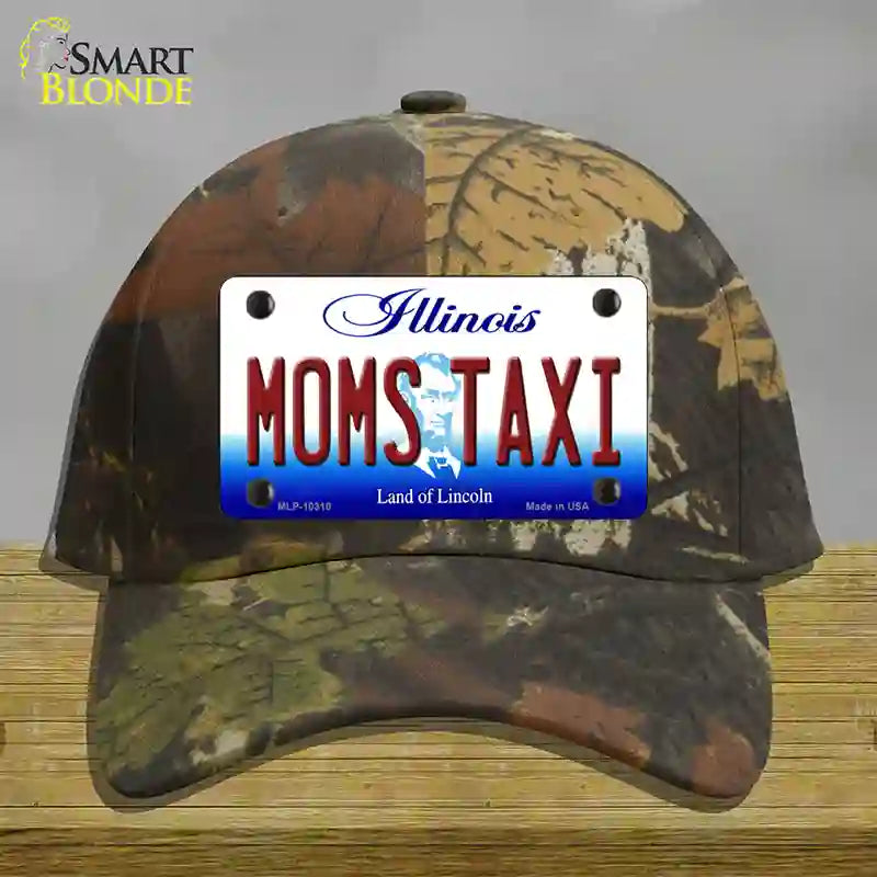 Moms Taxi Illinois Novelty License Plate Hat Cotton / Camoflauge